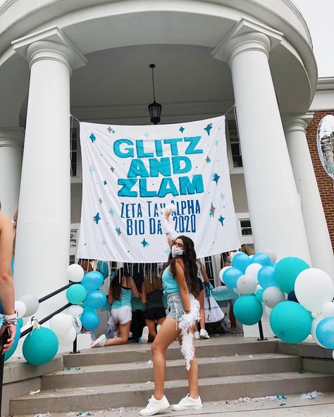 Zeta Tau Alpha Instagram Captions, Bid Day Themes Zeta Tau Alpha, Zeta Tau Alpha Bid Day Themes, Zta Bid Day Themes, Bid Day Ideas Sorority, Zeta Tau Alpha Bid Day, Formal Cooler Ideas, Sorority Themes, Sorority Poses