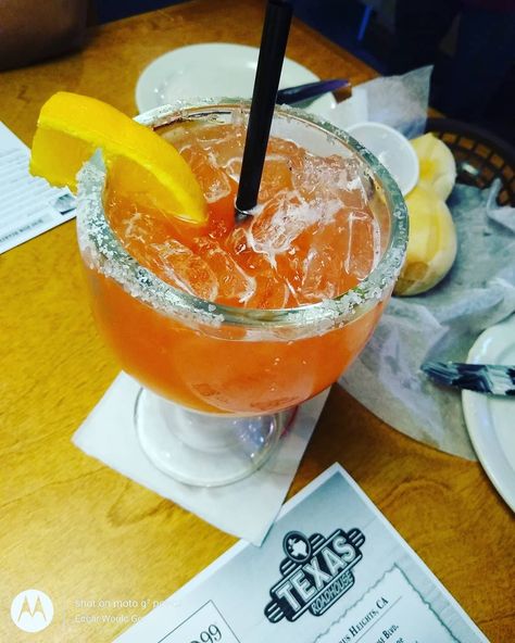 Cue up Hannah Montana's "Best of Both Worlds," because this drink recipe is exactly that. Texas Roadhouse's Hurricane Margarita is two of our Margarita Drink, Mix Drinks, Margarita Mix, Road House, Texas Roadhouse, Mixed Drinks Recipes, Spiced Rum, Drinks Recipes, Margarita Recipes