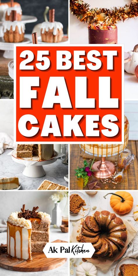 Celebrate fall with these fall cake recipes! From pumpkin cakes, apple cakes to cinnamon cakes, these homemade fall cakes are bursting with fall goodness. Whether you’re looking for Thanksgiving desserts or fall desserts, these Thanksgiving cakes will impress a crowd. Discover fall cake decorating ideas and fall cake designs that capture the essence of fall. Get inspired and create autumn cakes that will delight your guests. Elevate your baking game with these fall recipes. Easy Fall Cakes, Cinnamon Cakes, Thanksgiving Cakes Decorating, Thanksgiving Desserts Cake, Fall Cakes Decorating, Autumn Cakes, Fall Birthday Cakes, Fall Cake Recipes, Thanksgiving Cakes