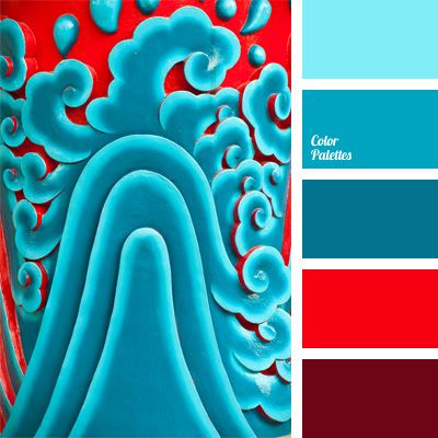 This color palette can be used to decorate an apartment in "modern" style, only recommended to dilute these bright colors with neutral white or gray. Flat Bedroom, In Color Balance, Fall Wedding Color Schemes, Color Palette Ideas, Red Colour Palette, Palette Ideas, Color Palate, Design Seeds, Blue Color Schemes