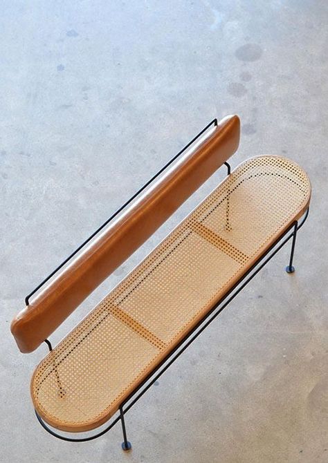 Cane Furniture, Interior Minimalista, Diy Ikea Hacks, Leather Bench, Chongqing, Wooden Bench, Rattan Furniture, Furniture Designer, Furniture Inspiration