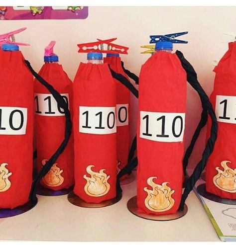 Fire Safety Preschool Crafts, Community Helpers Crafts, Fire Safety Preschool, Community Helpers Theme, Fireman Party, Community Helpers Preschool, Fire Truck Party, Fireman Birthday, Dramatic Play Preschool