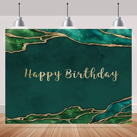 AmazonSmile : Rsuuinu Happy Birthday Backdrop Emerald Green and Gold Glitter Photography Background Birthday Party Banner for Women Man Cake Table Decor Favors Portrait Photo Studio Photobooth Props Supplies 7x5ft : Electronics Cake Table Decor, Emerald Green And Gold, Man Cake, Happy Birthday Backdrop, Glitter Photography, Background Birthday, Photobooth Props, Birthday Party Banner, Birthday Backdrop