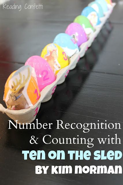 Number recognition and counting activity for Ten on the Sled Number Recognition Activities, 36 Weeks Pregnant, Counting Activity, 36 Weeks, Crafts And Activities For Kids, Math Activities For Kids, Teaching Numbers, Winter Preschool, Counting Activities