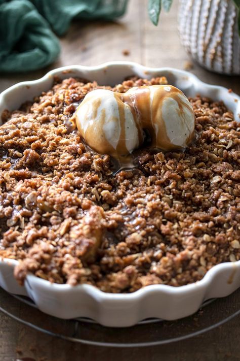 Bourbon Caramel Apple Crisp | URBAN BAKES Bourbon Apple Crisp, Bourbon Peach Crisp, Salted Bourbon Apple Crumble Coffee Cake Half Baked Harvest, Bourbon Apple Crumble, Bourbon Pumpkin Pie With Pecan Streusel, Homemade Bourbon, Bourbon Caramel Sauce, Bourbon Caramel, Caramel Apple Crisp