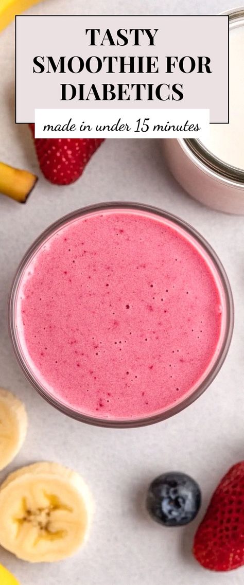 Image for Tasty Smoothie for Diabetics Healthy Smoothie Recipes For Diabetics, Sugar Free Smoothies For Diabetics, Protein Shakes For Diabetics, Smoothies For Diabetics Type 2, Low Sugar Smoothie Recipes, Smoothie For Diabetics, Smoothies For Diabetics, Sugar Free Smoothies, Recipes Strawberry