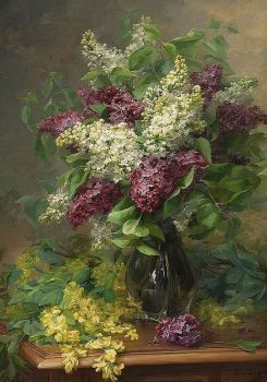 Henri Fantin Latour, Flowers In A Vase, Foto Art, Painting Still Life, Antique Paint, Still Life Art, Painting Reproductions, Ethereal Art, Purple Lilac