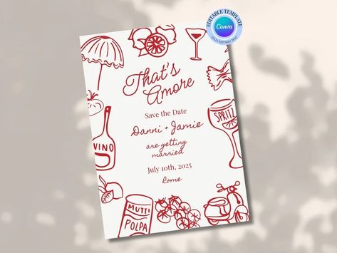 That's Amore, That's Amore Invite, Pizza Party Rehearsal Dinner, Save the Date Italian Dinner Party, Pizza Engagement Party Pizza Invitation - Etsy Pizza Engagement Party, Pizza Party Rehearsal Dinner, Pizza Party Invitations, Party Pizza, Italian Dinner Party, Italian Party, Couples Bridal Shower, Italian Dinner, Pizza Party