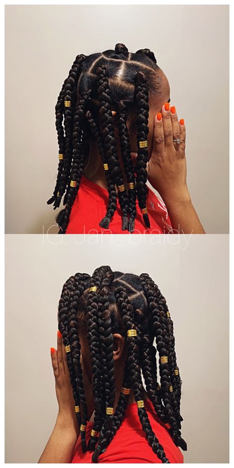 Chunky Short Box Braids, Short Big Braids Hairstyles, Big Box Braids Short, Jumbo Braids On Natural Hair, Short Large Box Braids, Jumbo Braids Natural Hair, Big Short Braids, Short Big Box Braids, Jumbo Short Box Braids