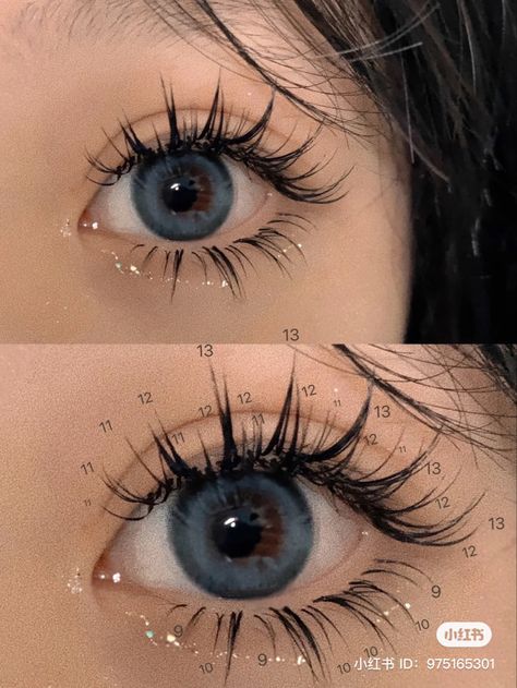 Long Manga Lashes, Korean Lash Extensions, Korean Lashes, Anime Eyelashes, Manga Eyelashes, Natural Extensions, Wispy Volume, Manga Lashes, Droopy Eyes