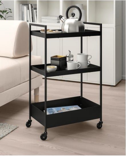 Ikea Utility Cart Ideas, Ikea Utility Cart, Bar Cart Hack, Ikea Trolley, Ikea Kitchen Cart, Ikea Bar Cart, Bathroom Cart, Ikea Cart, Ikea Bar