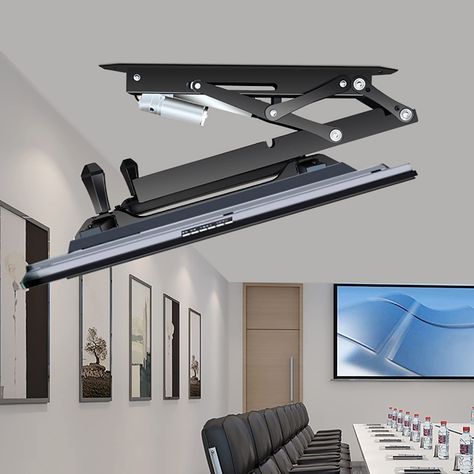 RAJYQODIS Motorised TV Bracket, Electric TVCeiling Mount With Remote Control And Switch Control, Motorised TV Lift Fits 32-70 Inch TVs, Ceiling And Wall-mounted Installation Methods: Amazon.co.uk: Electronics & Photo Ceiling Mounted Tv, Motorized Tv Mount, Swivel Tv Mount, Ceiling Tv Mount, Tv Lift Mechanism, Motorized Tv Lift, Tv Ceiling Mount, Tv Lift Cabinet, Ceiling Tv