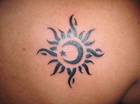 70 Impressive Sun Tattoo Designs & Meanings Sun Tattoo Meaning, Moon Star Tattoo, Moon Sun Tattoo, Sun Tattoo Designs, Sun And Moon Tattoo, Moon Tattoos, Moon Tattoo Designs, Sun Tattoos, Tattoo Women