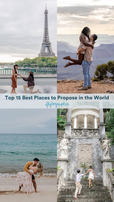 Are you getting ready to ask the person you love most in the world the biggest, most important question of both of your lives? A moment as romantic as your marriage proposal requires a backdrop to match, and there are so many more places to propose in the world beyond Las Vegas and Niagara Falls — though those spots are good too! ❤️ Places To Propose, Best Places To Propose, Proposal Photoshoot, Creative Proposals, Baker Beach, Romantic Kiss, Perfect Proposal, Surprise Proposal, Marriage Proposal