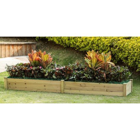 Outdoor Raised Garden Beds, Wood Raised Garden Bed, Rustic Outdoor Decor, Raised Garden Bed Kits, Raised Garden Bed Plans, Raised Planter Boxes, Vegetable Planters, Rustic Patio, Wood Planter Box