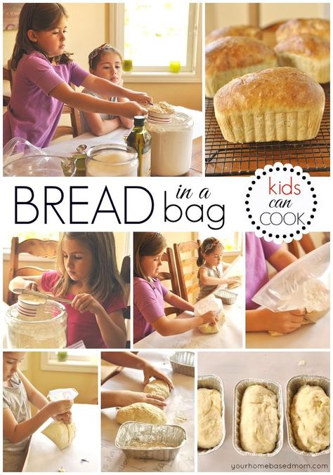 Bread in a Bag from your homebased mom. Such a good idea to get kids in the kitchen for the summer! Bread In A Bag, Bread Bags, Cooking With Kids, Bread Dough, Kid Friendly Meals, How To Make Bread, Homemade Bread, Tortillas, Bread Baking