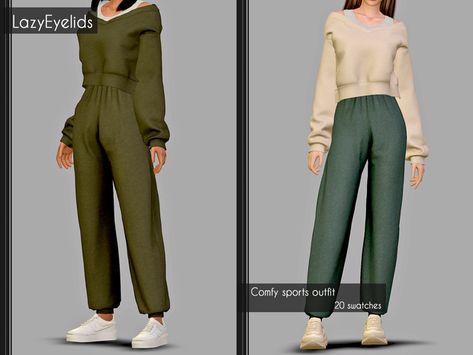 Sports Outfit, The Sims 4 Download, Comfy Clothes, Sims 4 Cas, Ts4 Cc, Sims 4 Clothing, Sims 4 Cc, Sims 4 Custom Content, Maxis Match