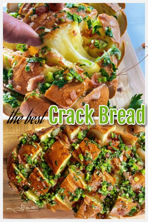 Bread Hors D’oeuvres, Braided Bread Stuffed, Stuffed Bread Appetizers, Bread Appetizers Easy, Loaded Bread, Pull Apart Cheese Bread, Crusty French Bread, Holiday Recipies, French Bread Loaf