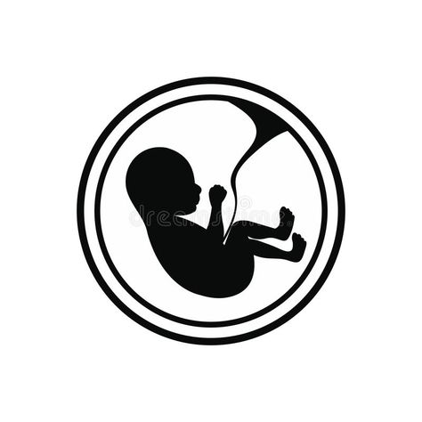 Baby in womb icon royalty free illustration Baby In Womb Drawing, Baby In Womb Art, Womb Illustration, Baby In Womb, Baby Silhouette, Black And White Baby, Simple Icon, Free Illustration, Background Illustration