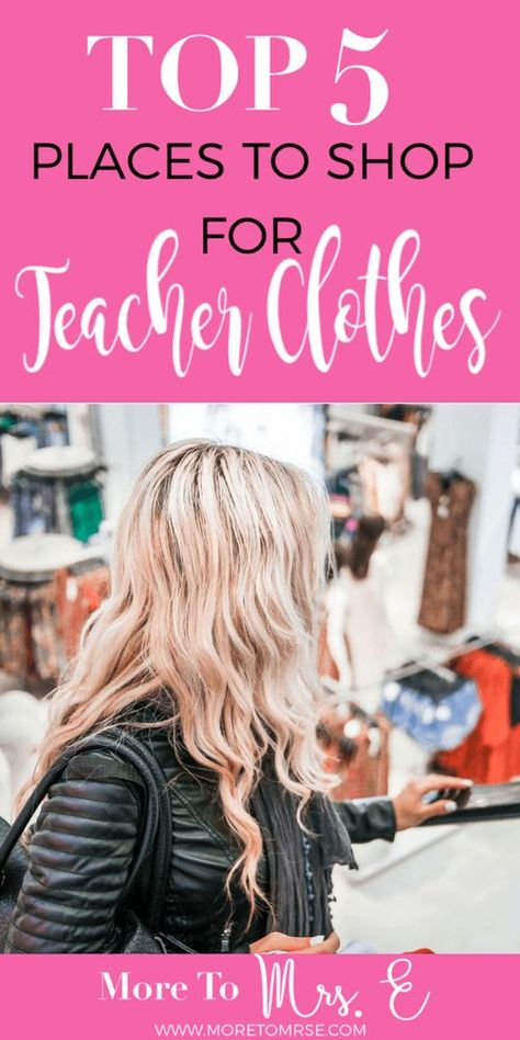 Great list of places to shop for affordable teacher style!  Find the 5 best places to shop for teacher clothes so you teachers can rock your teacher style without breaking the bank! Therapist Style, Elementary School Teacher Outfits, Fall Outfits For Teachers, Teacher Outfits Professional, Clothes Stores, Cute Teacher Outfits, Summer Teacher Outfits, Cheap Fashion Outfits, Best Places To Shop