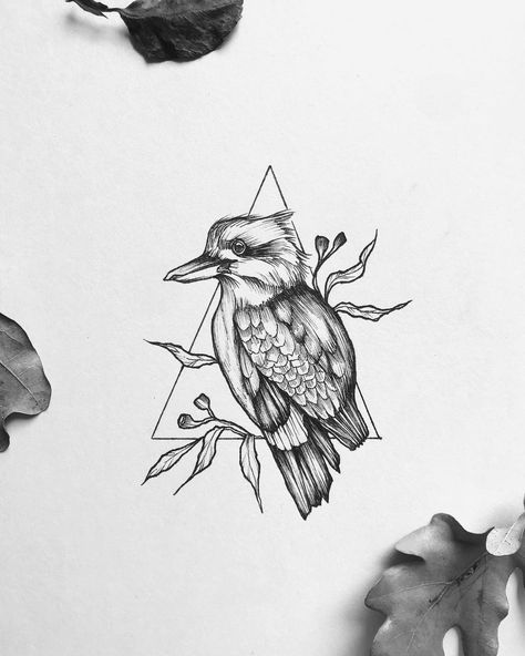 Kookaburra Tattoo Design, Cookabura Tattoo, Kookaburra Line Drawing, Kookaburra Tattoo Fine Line, Kookaburra Sketch, Australian Tattoo Ideas, Kookaburra Drawing, Australia Tattoo Ideas, Kookaburra Tattoo