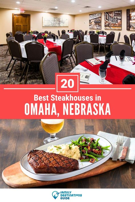 15 Best Steakhouses in Omaha, NE Omaha Restaurants, Omaha Steaks, Unique Cafe, Omaha Nebraska, Best Steak, Family Destinations, Round The World, Foodie Travel, Dining Experiences