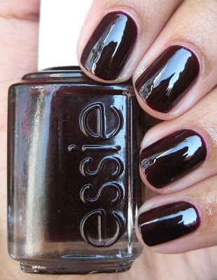 Naz's Nails: Essie Wicked  great winter color and PERFECT nail shape (for me) Wicked Nail Polish, Essie Wicked, Essie Nail Polish Colors, Best Nail Polish, Essie Nail Polish, Dark Nails, Essie Nail, Fall Nail Colors, Classy Nails