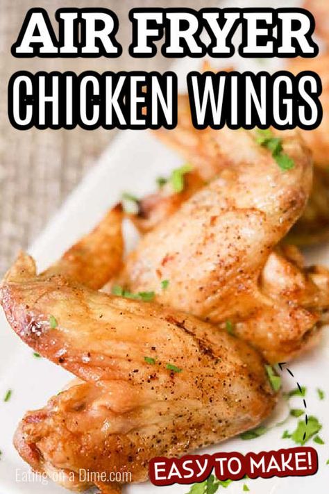 Recipes Chicken Wings, Crispy Air Fryer Chicken Wings, Air Fryer Recipes Chicken Wings, Chicken Wing Seasoning, Homemade Barbecue Sauce Recipe, Crispy Air Fryer Chicken, Frozen Chicken Wings, Cooking Whole Chicken, Crispy Chicken Wings