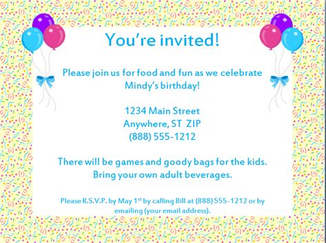 Decent Birthday Invitation Template http://www.invitationtemplates.org/decent-birthday-invitation-template Birthday Invitation Letter, Graduation Party Invitation Wording, Make Birthday Invitations, Unique Birthday Invitations, Birthday Party Invitation Wording, Birthday Dinner Invitation, Invitation Layout, Invitation Letter, Invitation Examples