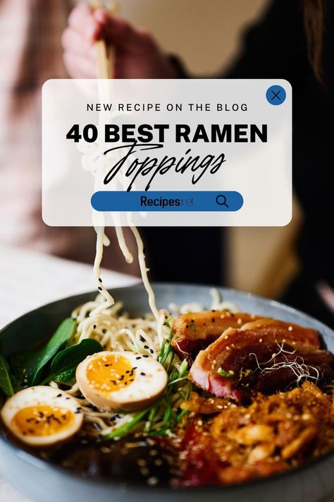 Upgrade your ramen recipes with these 40 best ramen toppings! From classic boiled eggs to creative twists, find the perfect addition to your homemade ramen noodles. Elevate your favorite Asian noodle recipes now! Go to Recipes.Net and see which toppings match well with easy ramen noodle recipes. Homemade Noodle Soup, Easy Ramen Noodle Recipes, Homemade Ramen Noodles, Ramen Ingredients, Ramen Toppings, Bowl Of Noodles, Dried Seaweed, Easy Ramen, Best Ramen