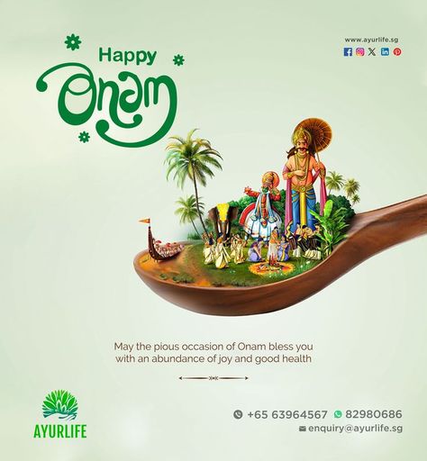 "As the fragrance of flowers fills the air, may your life be filled with the fragrance of joy and prosperity. HAPPY ONAM!! #TraditionalOnam #Onam2023 #KeralaCulture #OnamFestivities #OnamTraditions #PookalamArt #OnamFeast #OnamColors #HarvestTraditions #OnamGreetings #ayurlifeonam Happy Onam Creative Ads, Onam Greetings, Jewelry Website Design, Food Art Painting, Car Advertising Design, Happy Onam, Ads Creative Advertising Ideas, Digital Invitations Wedding, Adobe Illustrator Graphic Design