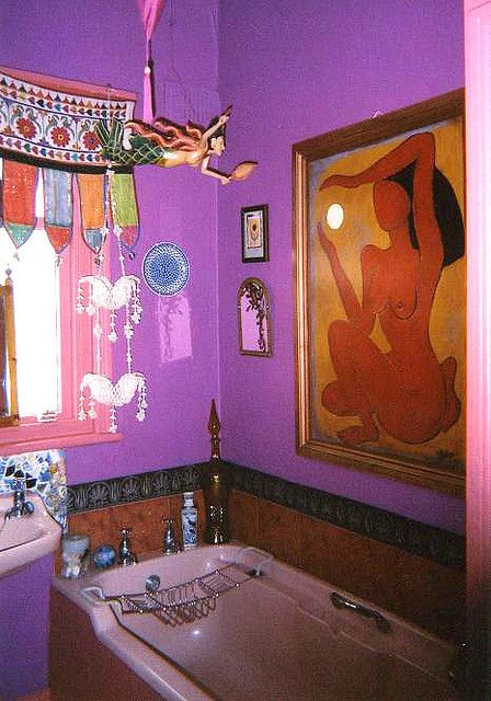 Whimsical Goth Room Aesthetic, Maximalist Tiny Bathroom, Whimsigothic Bathroom, Whimsy Decor, Vintage Maximalist Decor, Bathroom Window, Decor 2024, Maximalist Decor, Art Bathroom