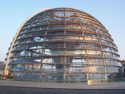 The current Reichstag dome is a glass dome, constructed on top of the rebuilt… Berlin Reichstag, Garage Guest House, Unusual Buildings, Building Drawing, Cover Picture, Norman Foster, Frame Structure, Space Frame, Dome House