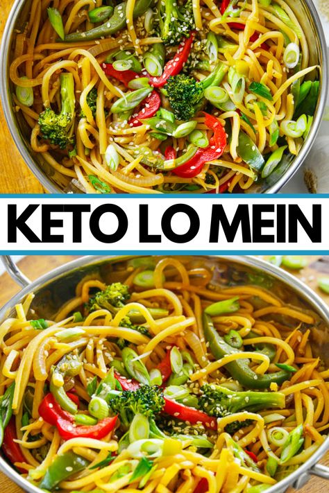 Keto Lo Mein Recipe, Keto Chicken Lo Mein, Low Carb Lo Mein, Zoodle Lo Mein, Recipes Using Palmini Noodles, Palmini Linguine Recipes, Hearts Of Palm Lo Mein, Keto Lo Mein, Keto Palmini Recipes