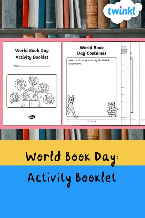 Encourage EYFS children to engage in a range of World Book Day activities with this World Book Day Activity Booklet. Children can enjoy independently completing a range of activities, such as designing a bookmark, drawing themselves in their costume, designing a book cover and drawing and labelling a picture about a favourite story that they have shared. There are lots of lovely World Book Day activities in this booklet to keep your children busy. Book Day Activities, Bookmark Drawing, World Book Day Activities, Reading Activity, World Book Day, Book Day, Free Teaching Resources, I Love Reading, Reading Activities