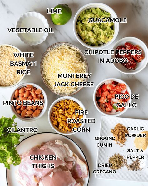 The Perfect DIY Chipotle Burrito Bowl - What's Gaby Cooking Chipotle Buffet, Diy Chipotle Bowl, Chipotle Bowl Recipe, Diy Chipotle, Chipotle Bowls, Chipotle Menu, Chipotle Chicken Bowl, Chipotle Burrito Bowl, Chipotle Copycat