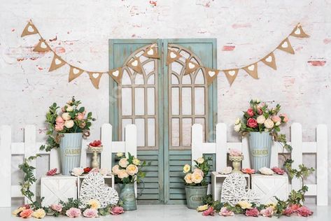 2022 Kate Easter Backdrops for photography Easter Photo Booth, Window Backdrop, Easter Backdrop, Town Garden, Easter Mini Session, Backdrops For Photography, French Town, Mini Photo Sessions, Easter Backdrops