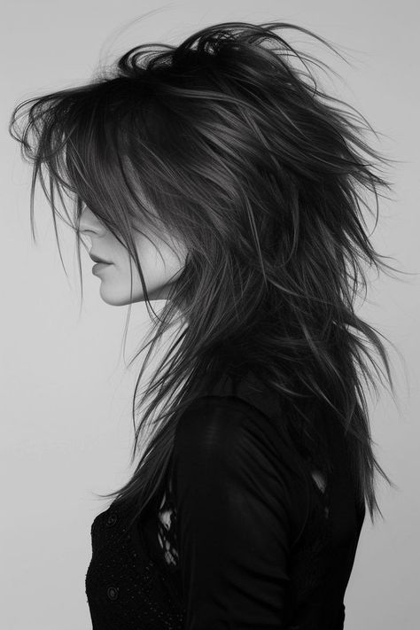 Alt Hair 360, Alt Long Hair, Long Spiky Hair, Emo Shag Haircut, Long Emo Hair, Drag Hair, Emo Haircuts, Spiky Hair, Emo Hair