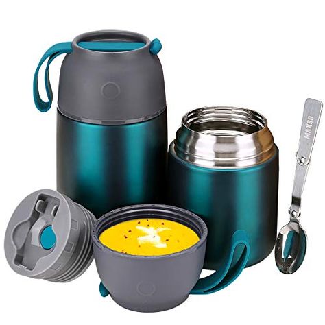 Thermos Food Jar for Hot & Cold Food TODAY ONLY THERMOS FUNTAINER 10 Ounce Stainless Steel Vacuum Insulated Kids Food Jar with Folding Spoon, Navy The post Thermos Food Jar for Hot & Cold Food – Amazon Today Only appeared first on Glitchndealz. Indian Lunch Box, Soup Thermos, Thermos Food Jar, Bbq Wings, Cold Lunches, Keep Food Warm, Cold Food, Hot Food, Warm Food