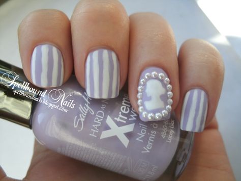 Spellbound Nails Vintage Nail Art, Silhouette Nails, Vintage Nails, Vintage Cameo, I Love Nails, Nail Art Galleries, Elegant Nails, Fabulous Nails, Nails Magazine