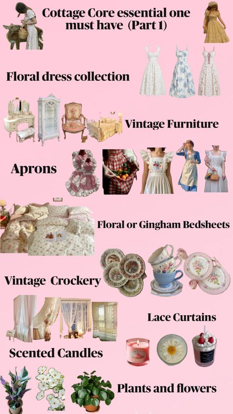 Cottage must have 🍄🌿#cottagecoreessentialsmusthave#cottagecorelife#lookpretty Candle Plant, Vintage Crockery, Lace Curtains, Cottage Core, Dress Collection, Vintage Furniture, Vintage Collection, Scented Candles, Floral Dress