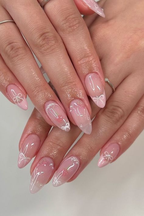 Almond Nails Pink, Almond Acrylic Nails Designs, Cute Simple Nails, Short Almond, Summery Nails, Color Nails, Really Cute Nails, Soft Nails, Nail Swag