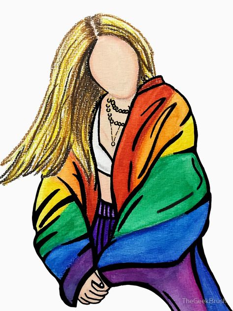 Subtle Pride Art, Pride Drawing Ideas, Bisexual Drawings, Lgbtq Drawing Ideas, Lgbtq Art Painting, Pride Illustration Art, Pride Art Ideas, Lgbtq Drawings, Lgbt Art Ideas