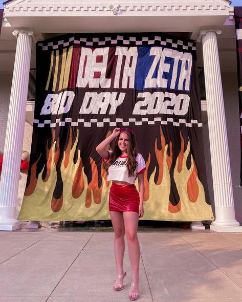 Nascar Bid Day Theme, Race Car Sorority Theme, Race Car Bid Day, Nascar Bid Day, Bid Day Outfits, Phi Sigma Rho, Rush Themes, Sorority Themes, Recruitment Themes