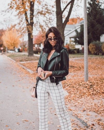 White Plaid Pants Outfit, Windowpane Pants Outfit, White Plaid Pants, Windowpane Pants, Daily Dress Me, Plaid Pants Outfit, Trendy Winter Fashion, Winter Stil, Autumn Outfits