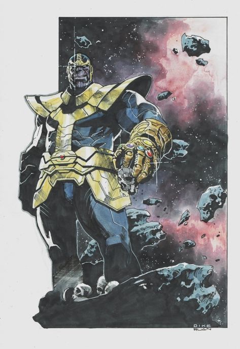 Thanos Comic Art, Thanos Comic, Marvel Comics Artwork, Thanos Marvel, Comic Book Art Style, Comic Layout, Marvel Villains, Marvel Comic Universe, Fantasy Comics