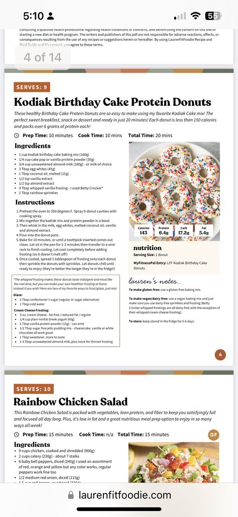 Kodiak Cakes Birthday Cake Mix Recipes, Kodiak Birthday Cake Recipes, Diy Meal Prep, High Volume Low Calorie, Healthy Recipes Protein, Kodiak Cakes Recipe, Kodiak Pancakes, Healthy Birthday Cakes, Protein Donuts