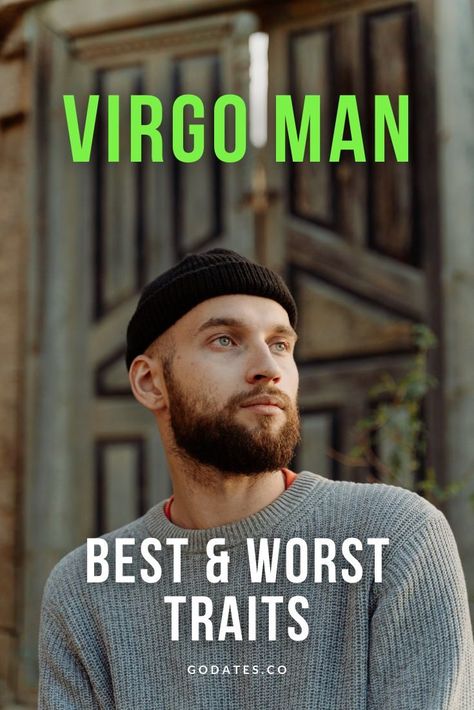 When life circumstances demand that you make the best of a situation of scarcity, a Virgo personality male is the guy you want in your corner to make it happen. He has the intellectual and physical capacity to figure things out.Virgos can be quiet and shy at first. Once they feel comfortable with you, though, they might never shut up. Their sign is ruled by the planet Mercury, which is involved with communication and intellect. Male Virgo Traits, Virgo Male In Love, Virgo Male Facts, Virgo Man Traits, Virgo Man Personality, Virgo Traits Men, Male Virgo, Virgo Male, Virgo Men In Love