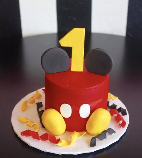 Mickey Mouse Smash Cake, Mickey Mouse Smash Cakes, Mickey Birthday Cakes, Mickey Cake, Mickey First Birthday, Mouse Birthday Cake, Mickey 1st Birthdays, Mickey Mouse Birthday Cake, Mickey Mouse Themed Birthday Party