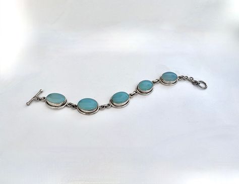 Photographing Jewelry, Sea Glass Bracelet, Chunky Bracelet, Chunky Bracelets, Stacked Bangles, Pretty Bracelets, Silver Bangle Bracelets, Sterling Silver Bangles, Blue Chalcedony